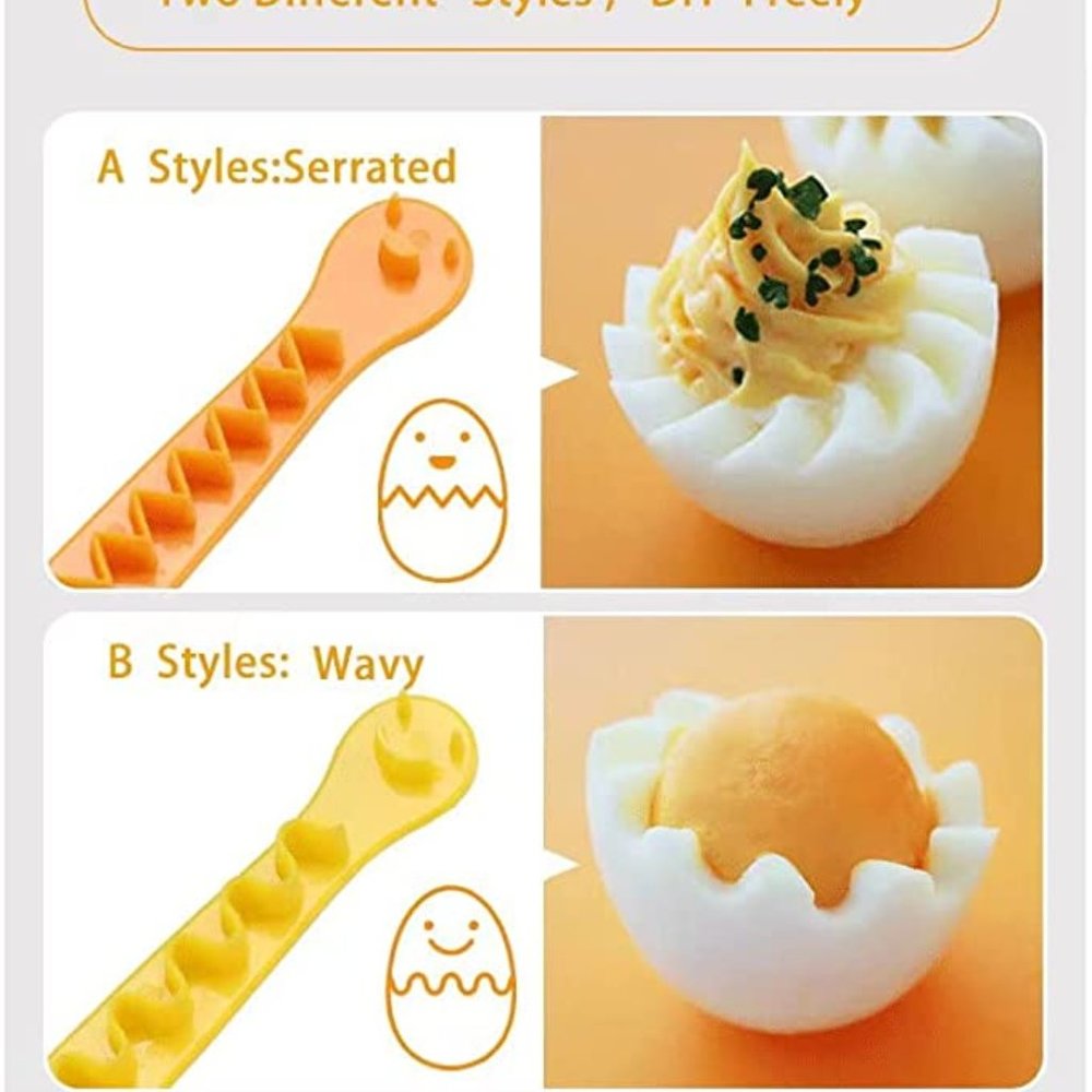 Egg Wave-Cut, Lace Egg Cutter， Fancy Egg Cutter，Slicing Gadgets Kitchen Accessor